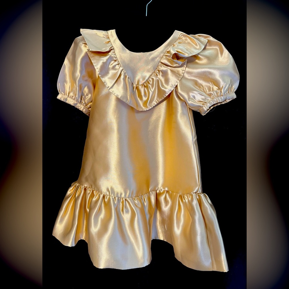 Janie and Jack girls size 8 gold dress